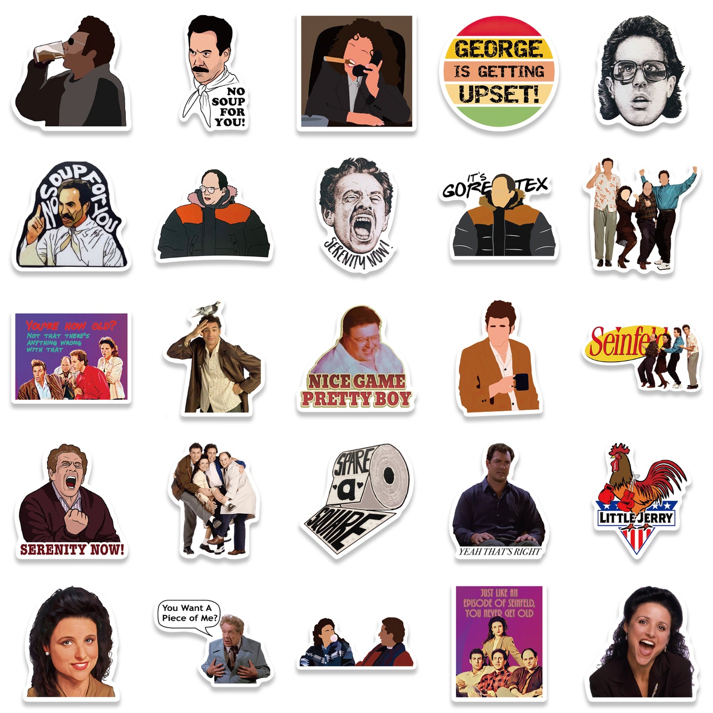 50pcs Seinfeld Stickers