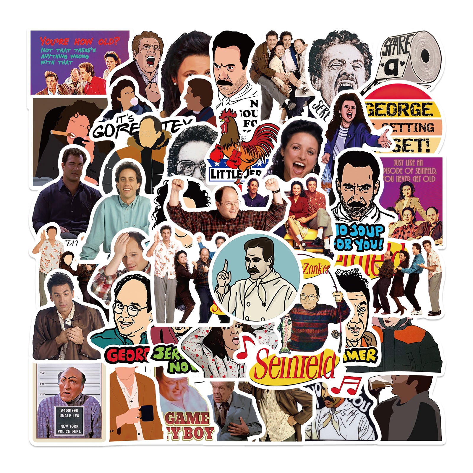 50pcs Seinfeld Stickers – AU Sticker World