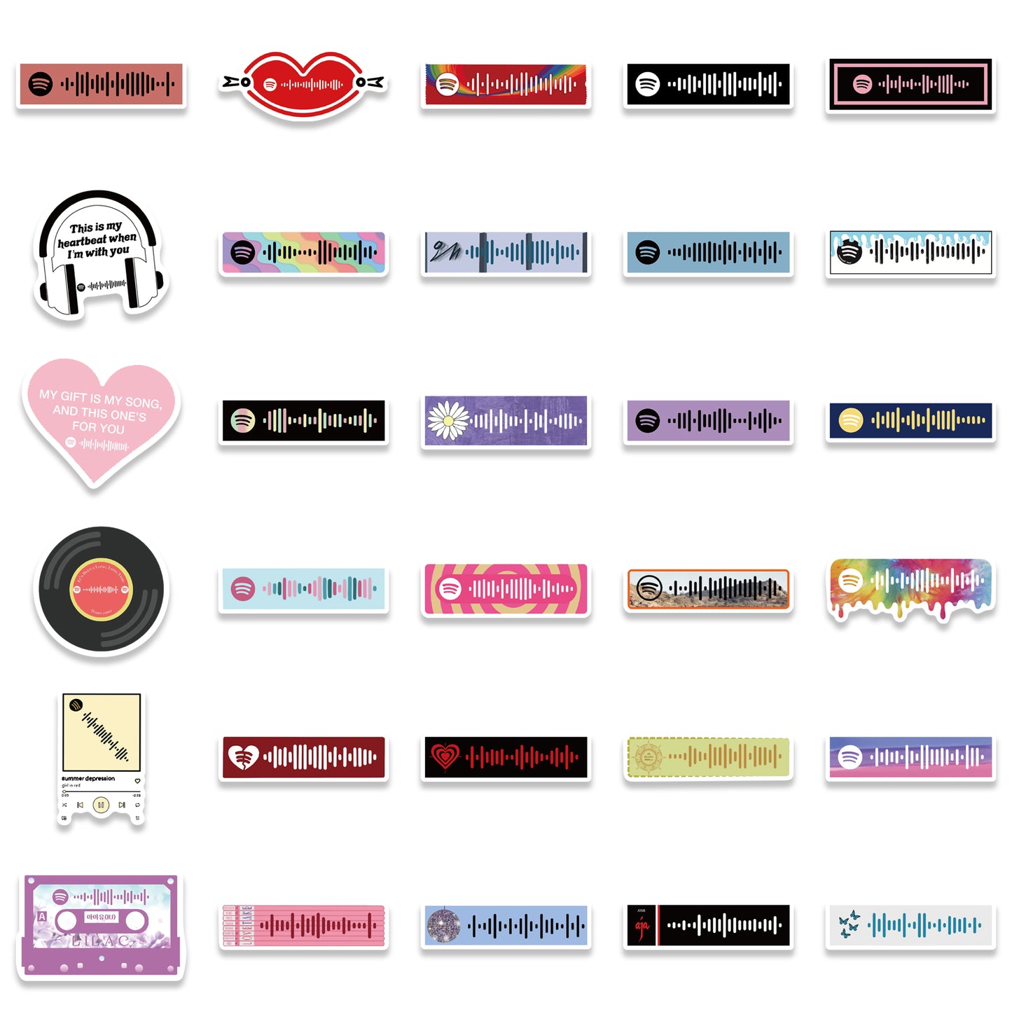 68pcs Music Visualiser Stickers