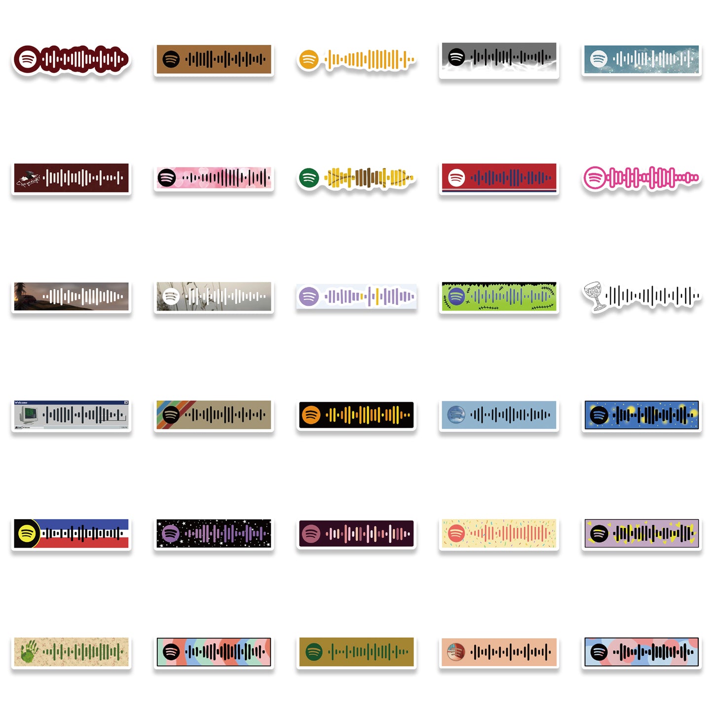 68pcs Music Visualiser Stickers