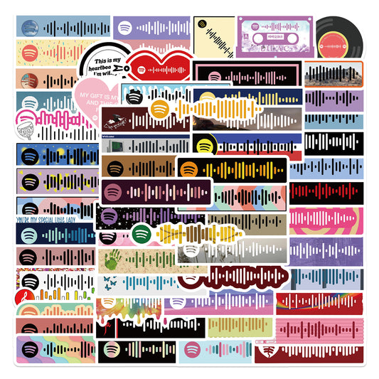 68pcs Music Visualiser Stickers