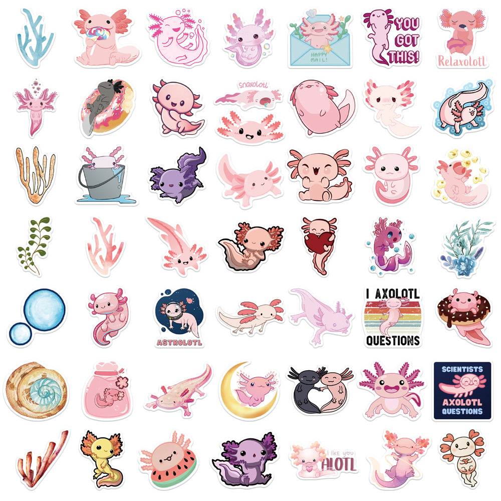 50pcs Axolotl 2 Stickers