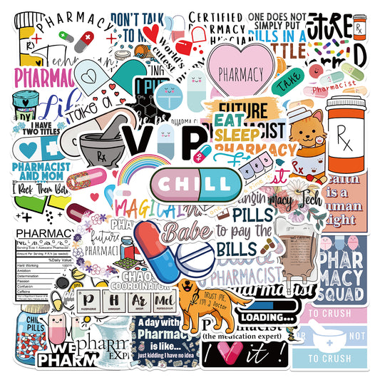 50pcs Pharmacist Stickers
