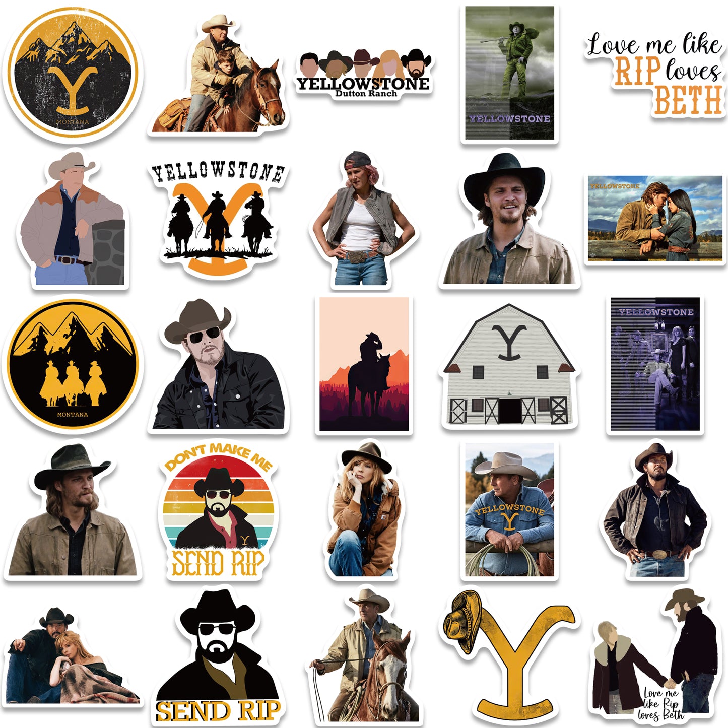 50pcs Yellowstone Stickers