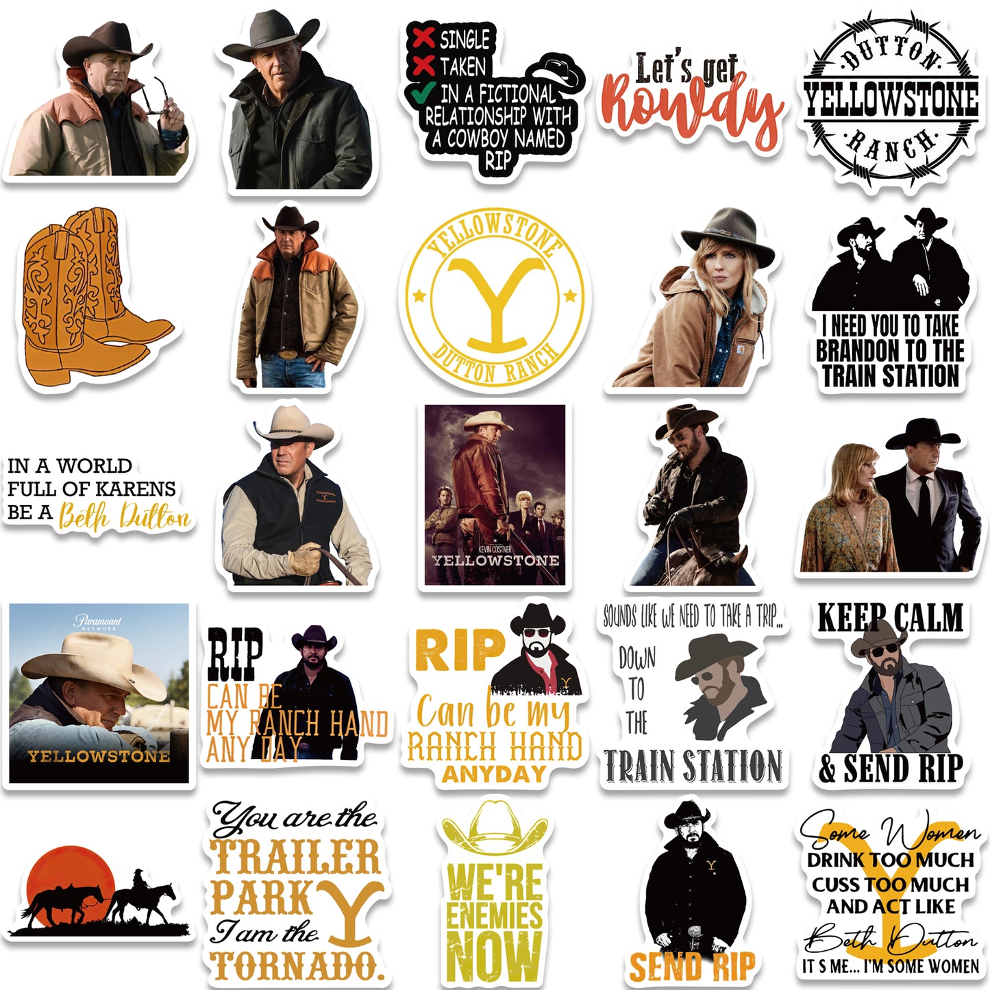 50pcs Yellowstone Stickers