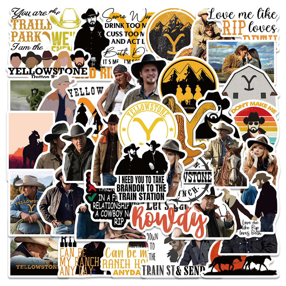 Yellowstone Club Sticker 50pcs Yellowstone Stickers – AU Sticker World
