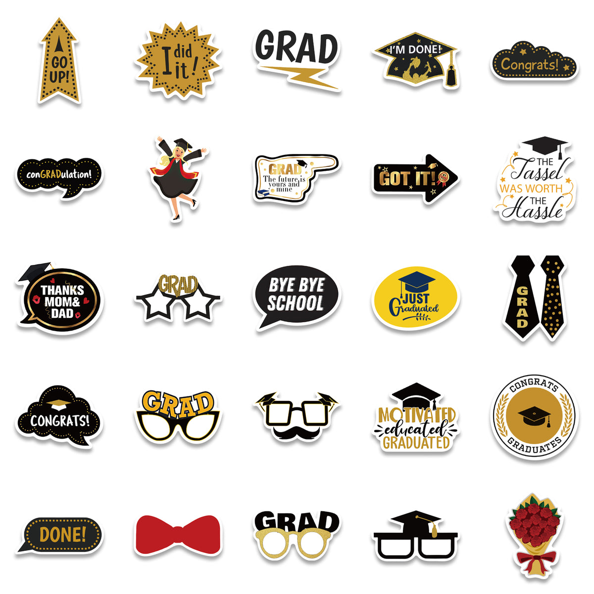 Finally Graduation Sticker 52pcs Graduation Stickers – AU Sticker World