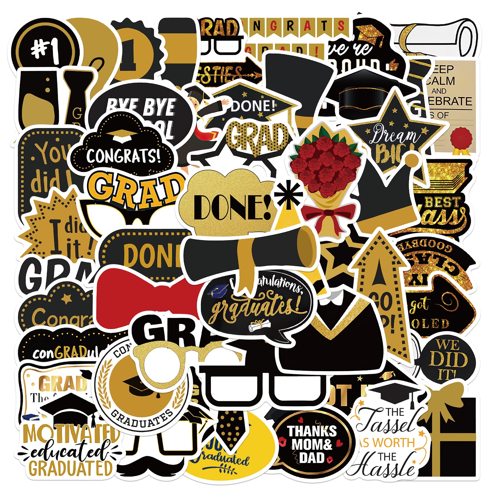 52pcs Graduation Stickers – AU Sticker World