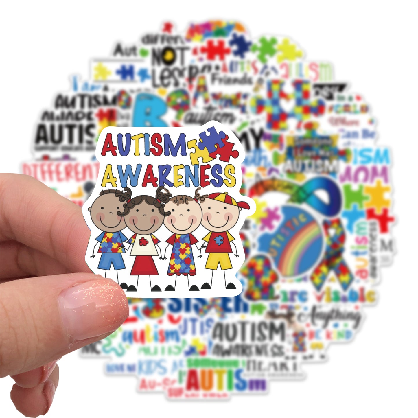 50pcs Autism Awareness Stickers