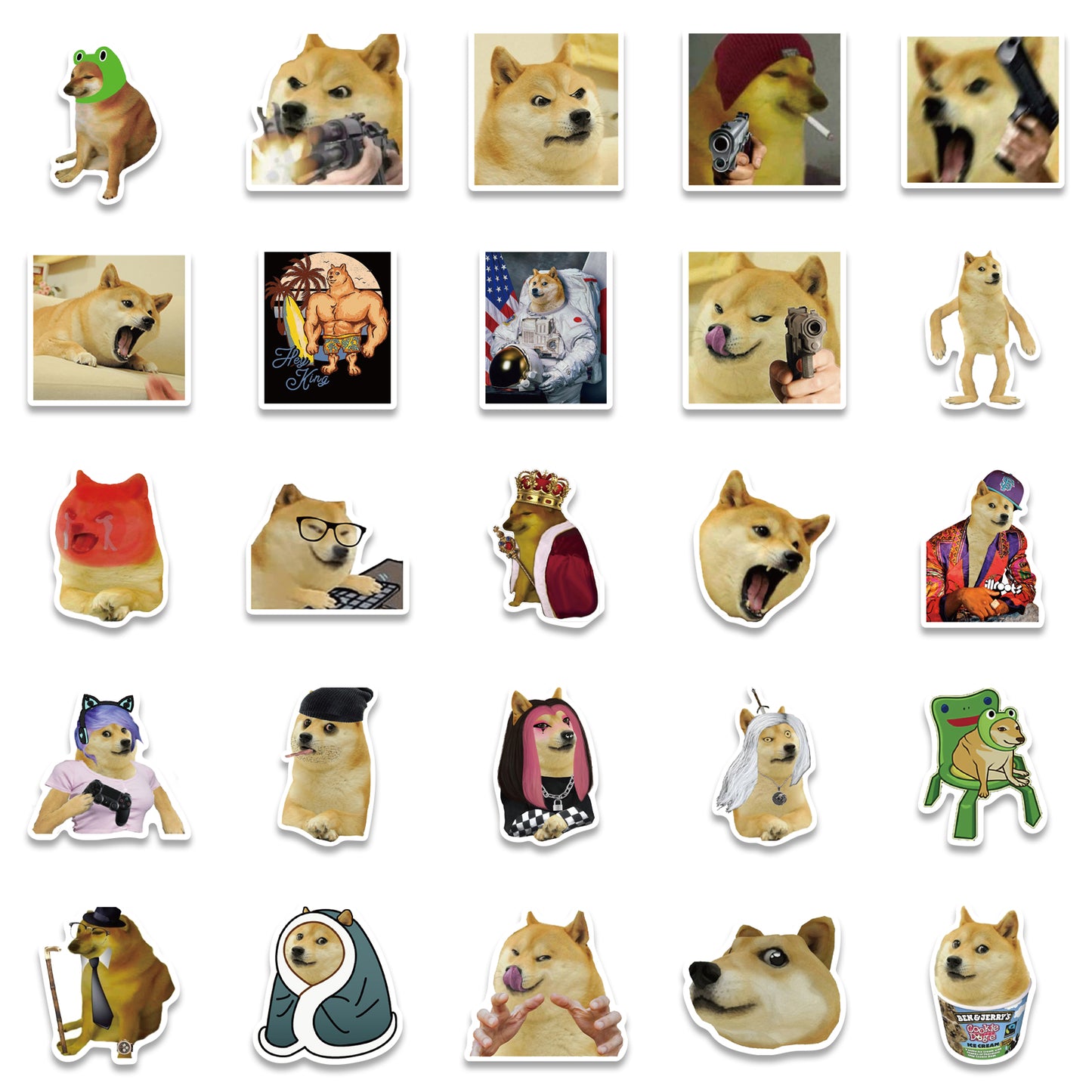 50pcs Doge Meme Stickers