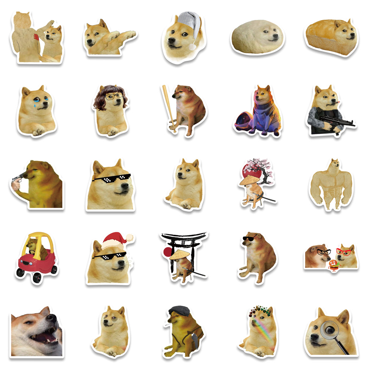 Doge Rgb Sticker 50pcs Doge Meme Stickers – AU Sticker World