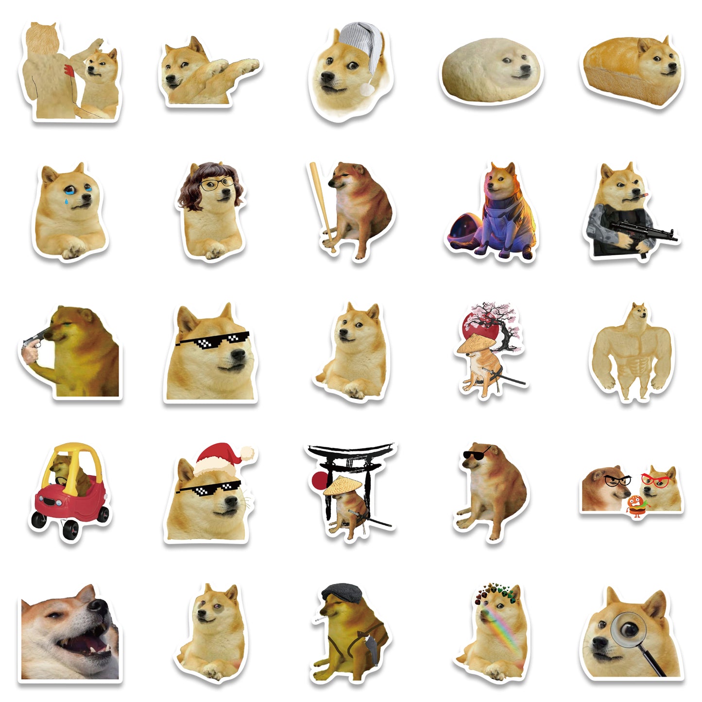 50pcs Doge Meme Stickers