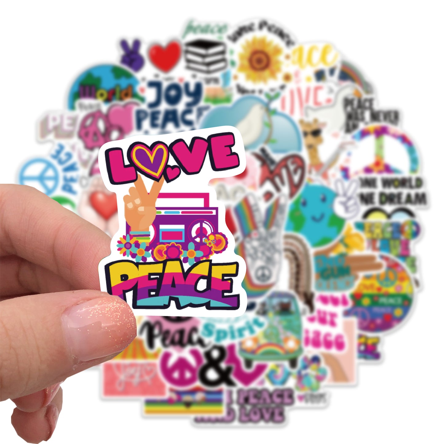 50pcs World Peace 2 Stickers