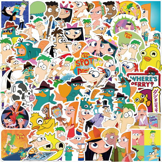 50pcs Phineas and Ferb Stickers