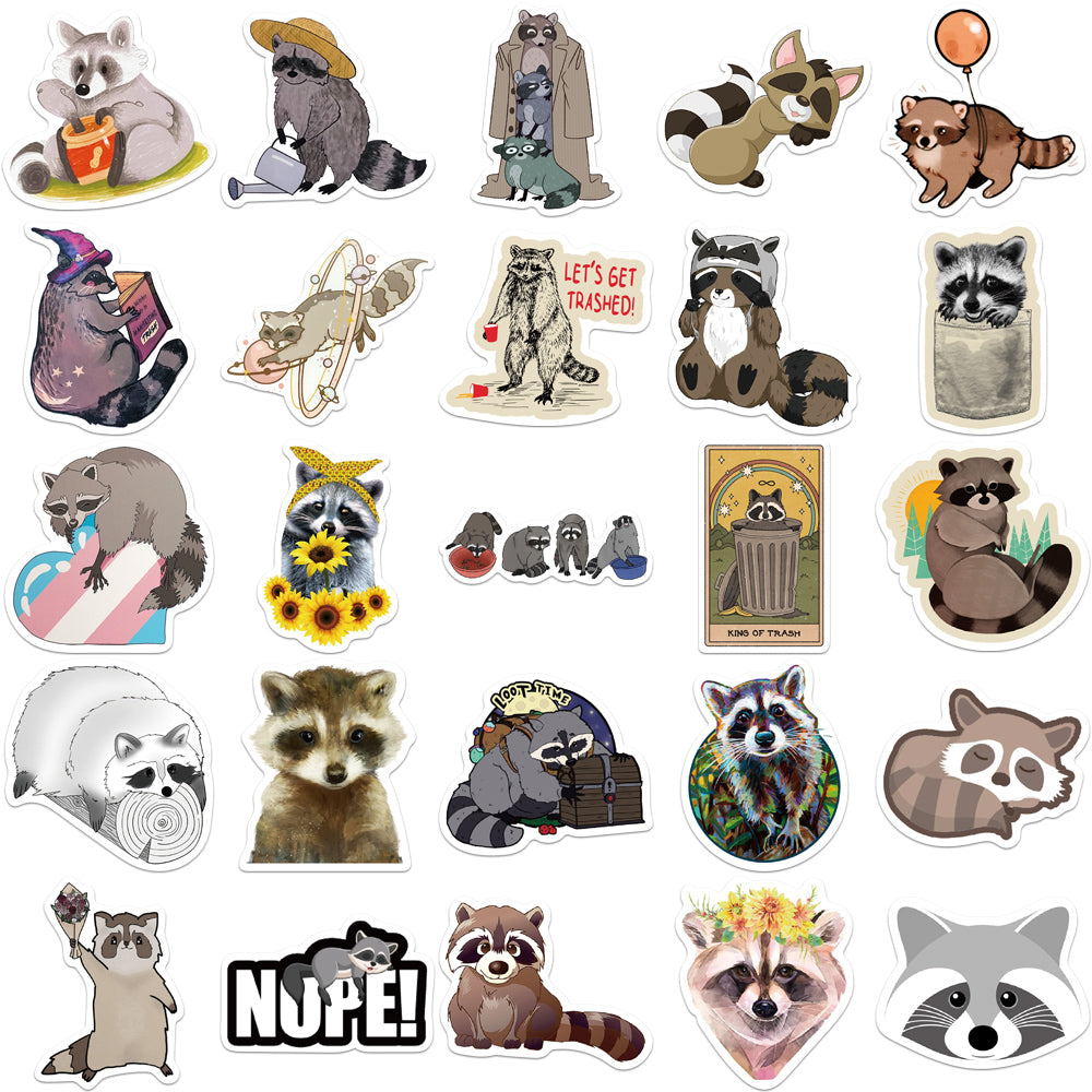 50pcs Raccoon 1 Stickers