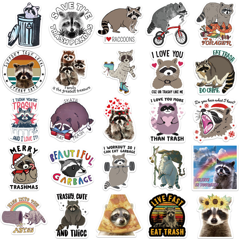 50pcs Raccoon 2 Stickers