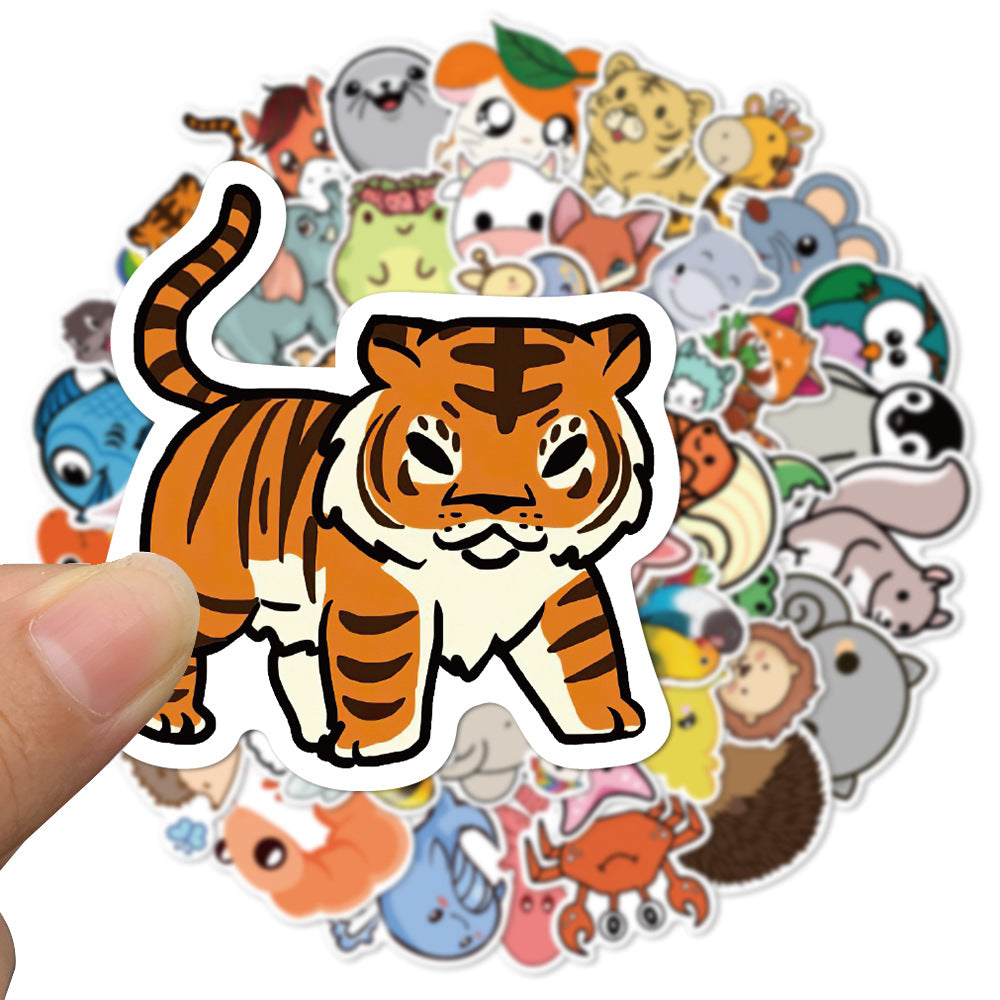 50pcs Catoon Animals 3 Stickers