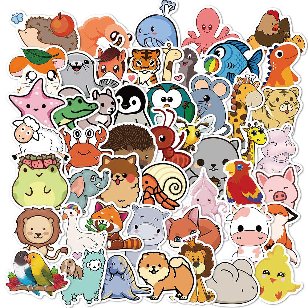 50pcs Catoon Animals 3 Stickers