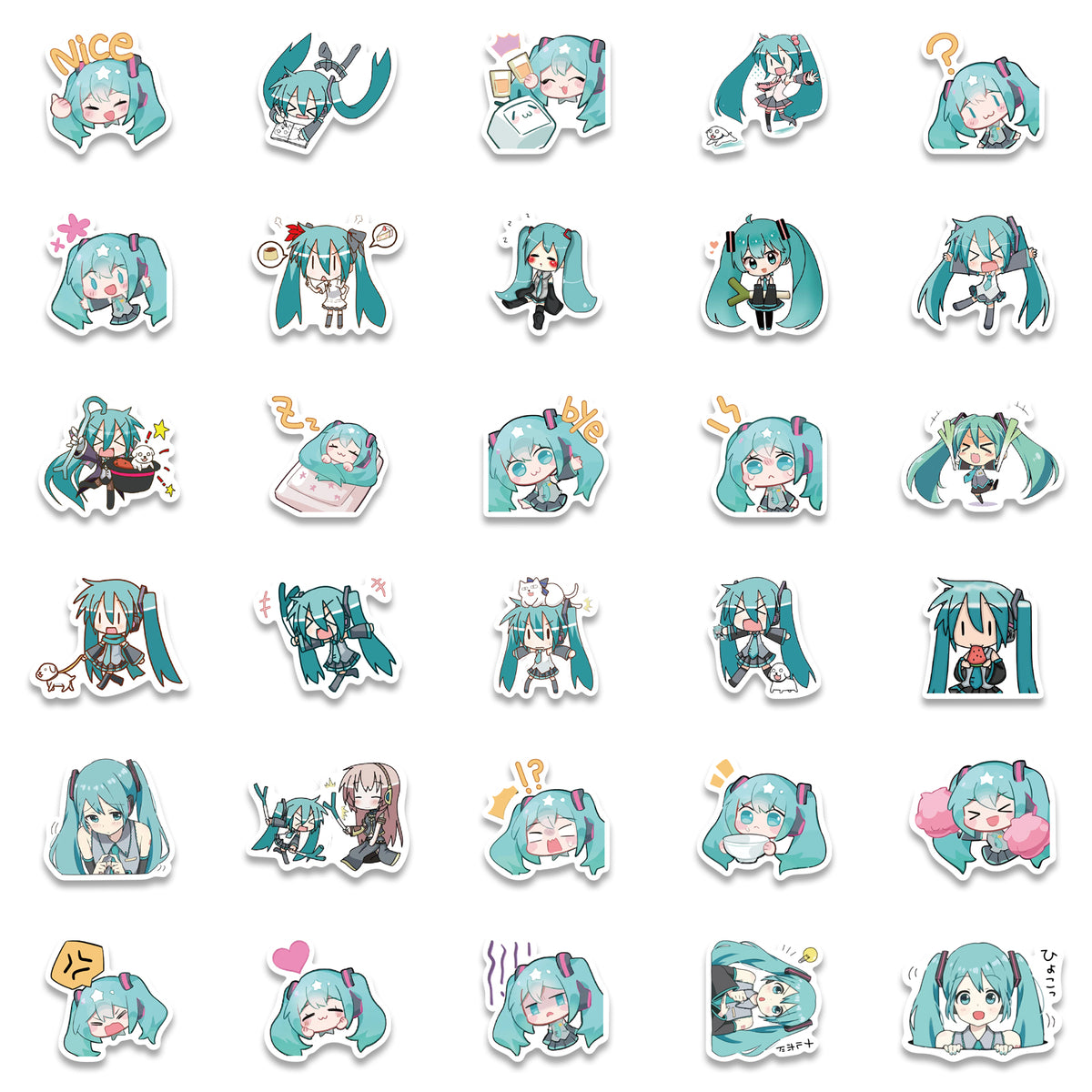 Miku Sorry Sticker 50pcs Hatsune Miku Stickers – AU Sticker World