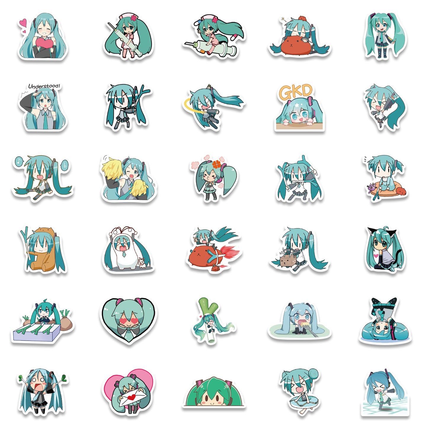 50pcs Hatsune Miku Stickers