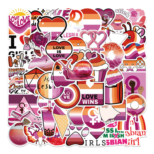 50pcs Lesbian  Love Stickers