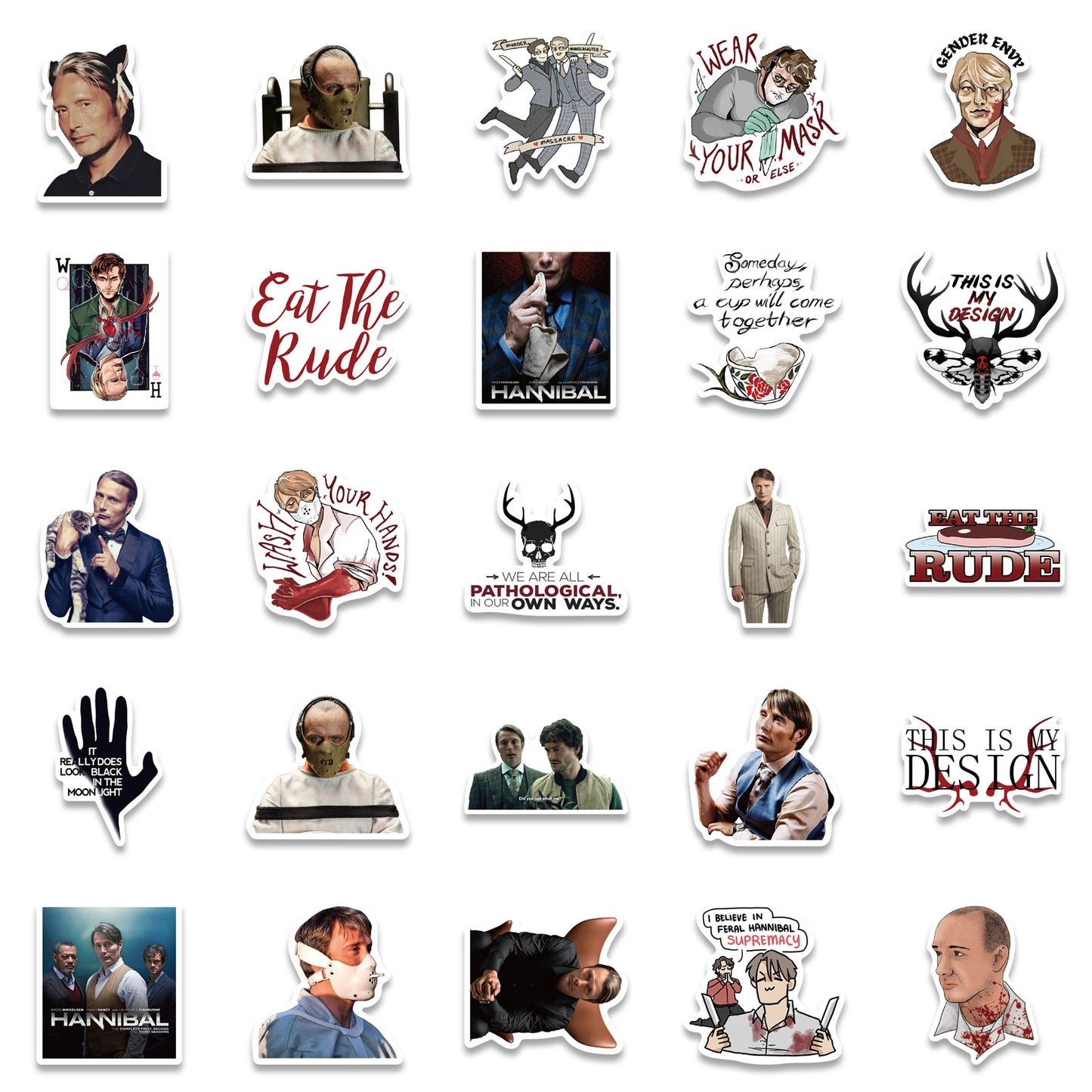 50pcs Hannibal Stickers