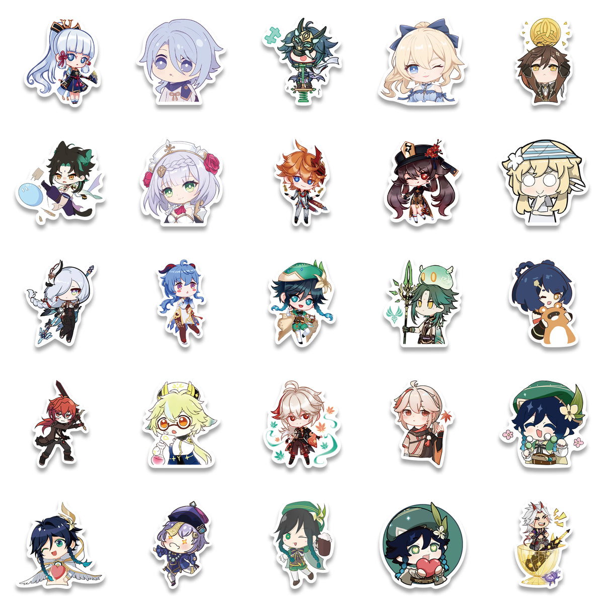 Genhin Chibi Sticker 50pcs Genshin Impact Chibi 1 Stickers – AU Sticker World