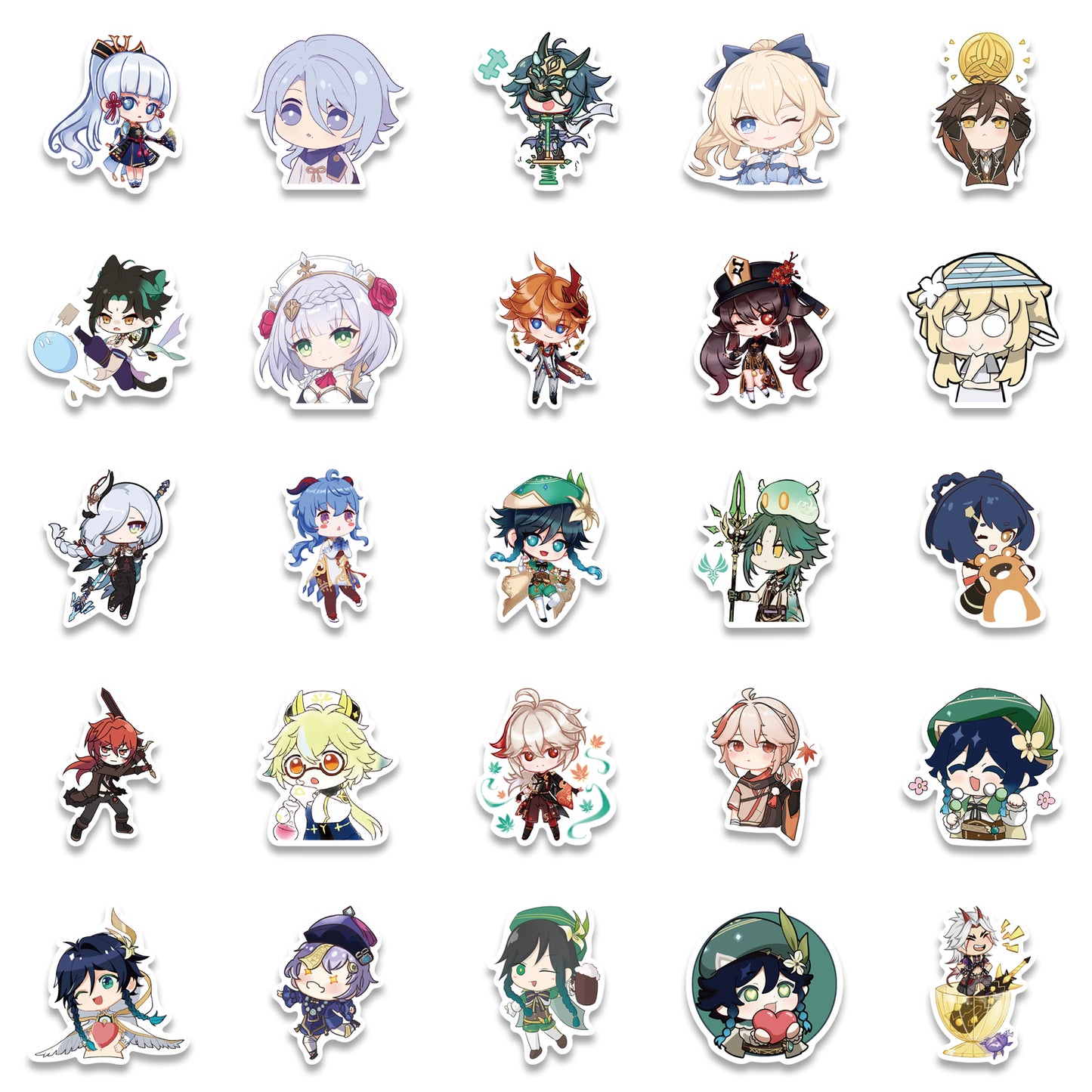 50pcs Genshin Impact Chibi 1 Stickers – AU Sticker World