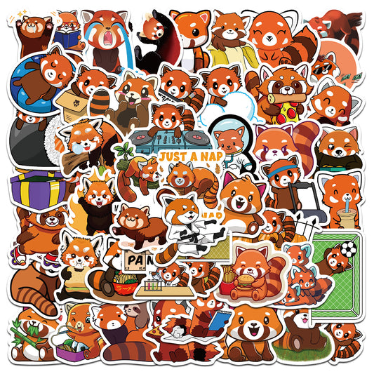 50pcs Red Panda Stickers