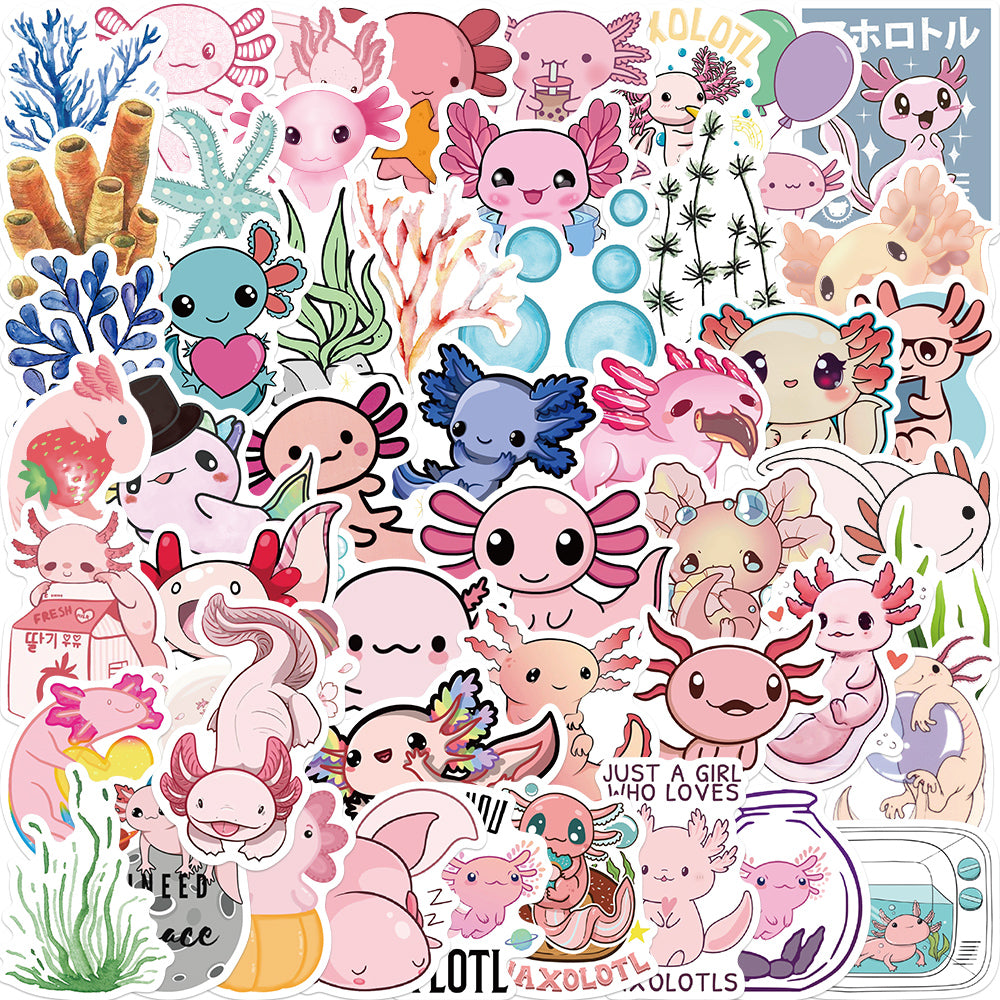 Sticker Axelo 50pcs Axolotl 1 Stickers – AU Sticker World