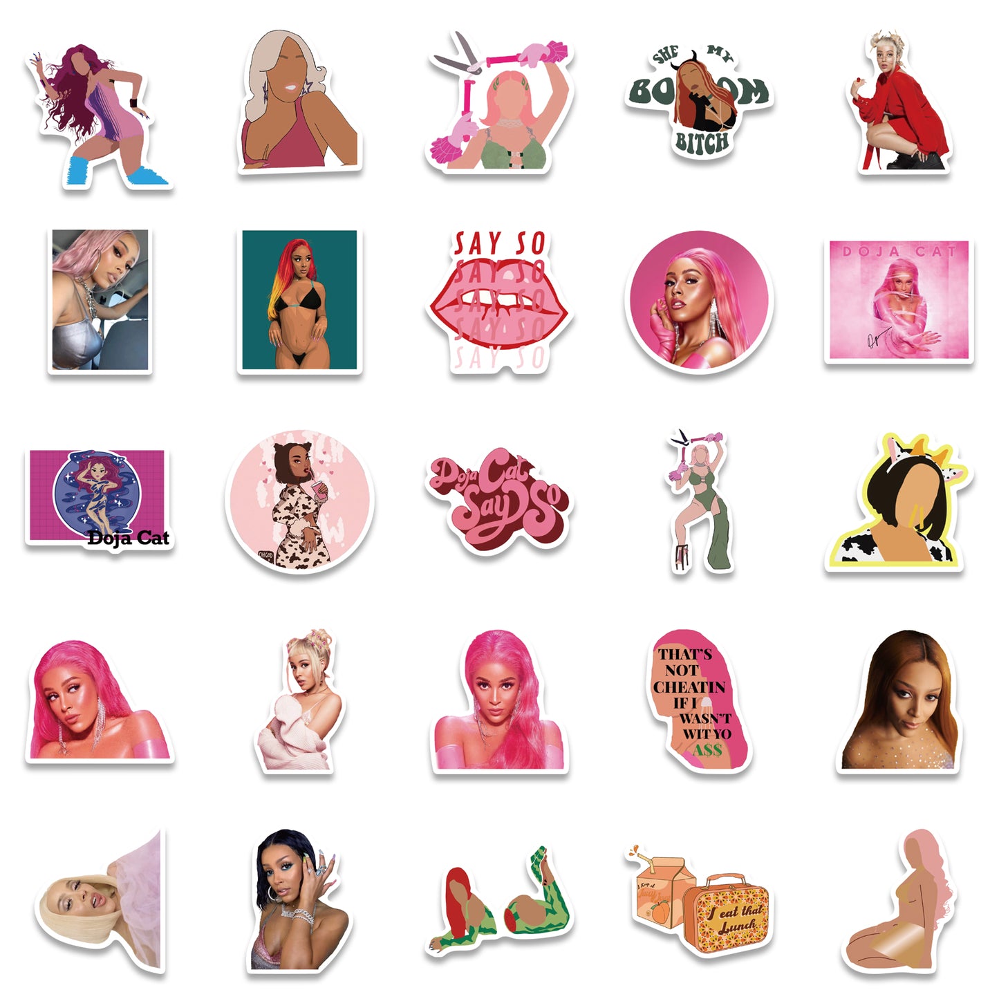 50pcs Doja cat Stickers