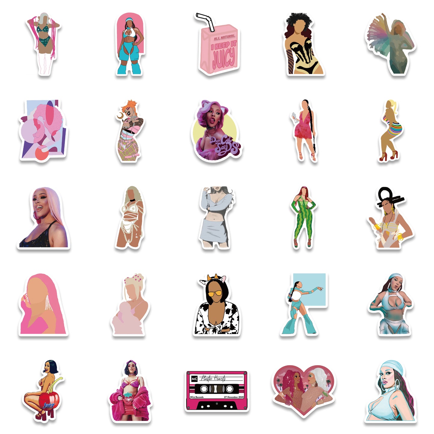 50pcs Doja cat Stickers