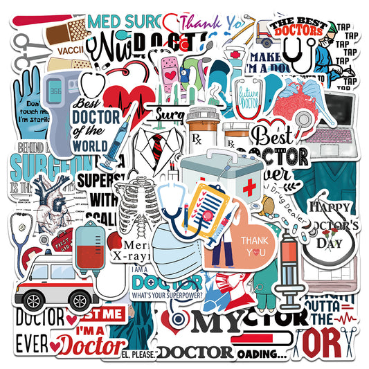 50pcs Doctors Stickers