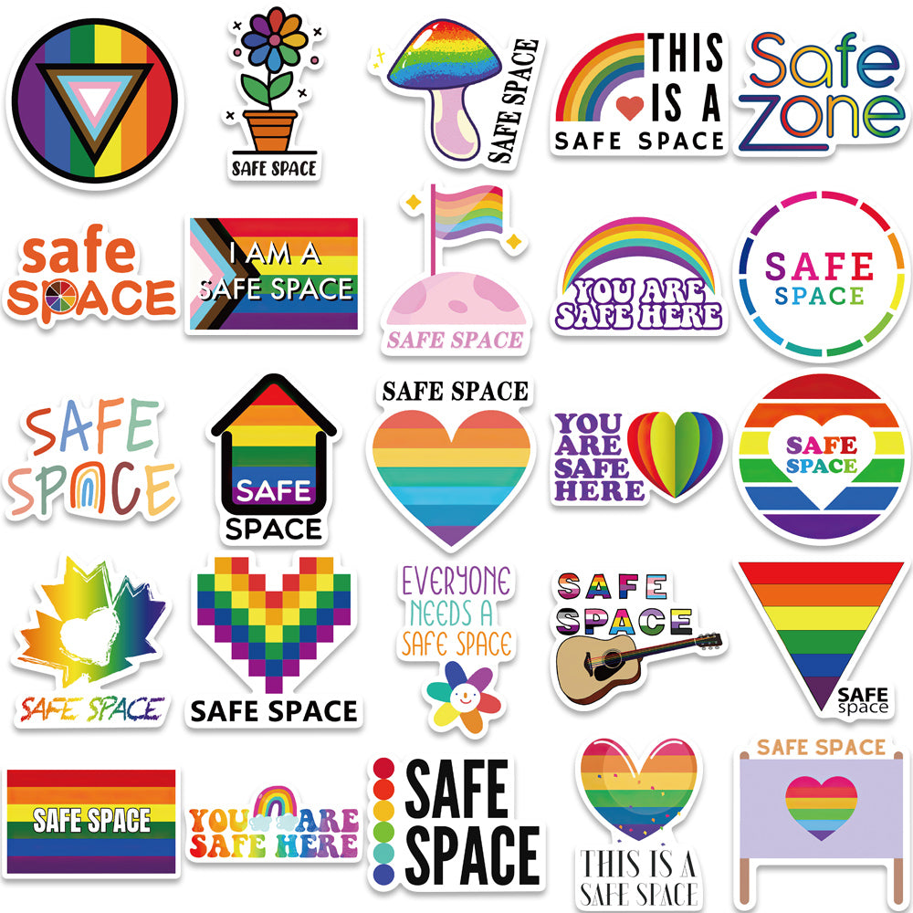 50pcs Safe Space Stickers