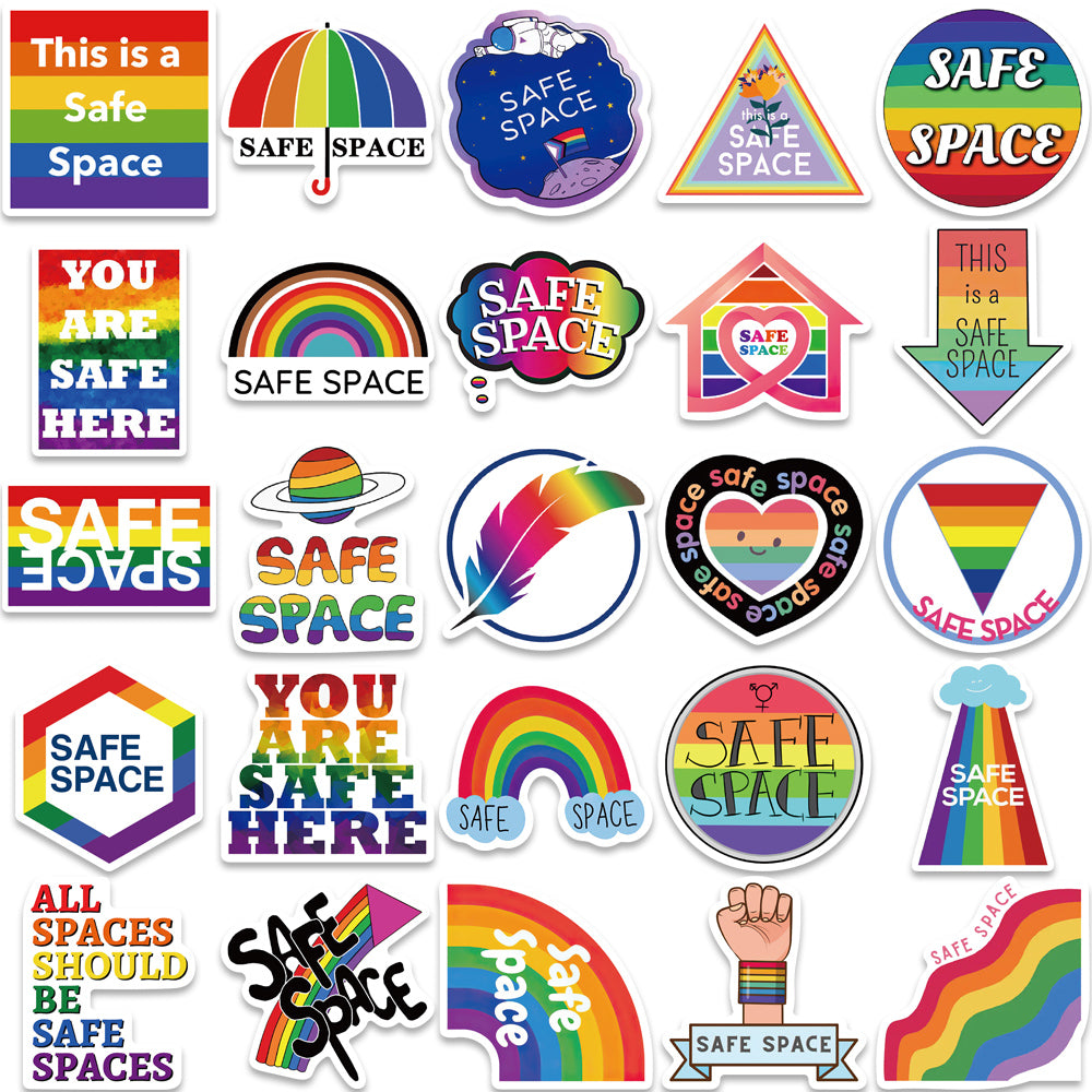 50pcs Safe Space Stickers