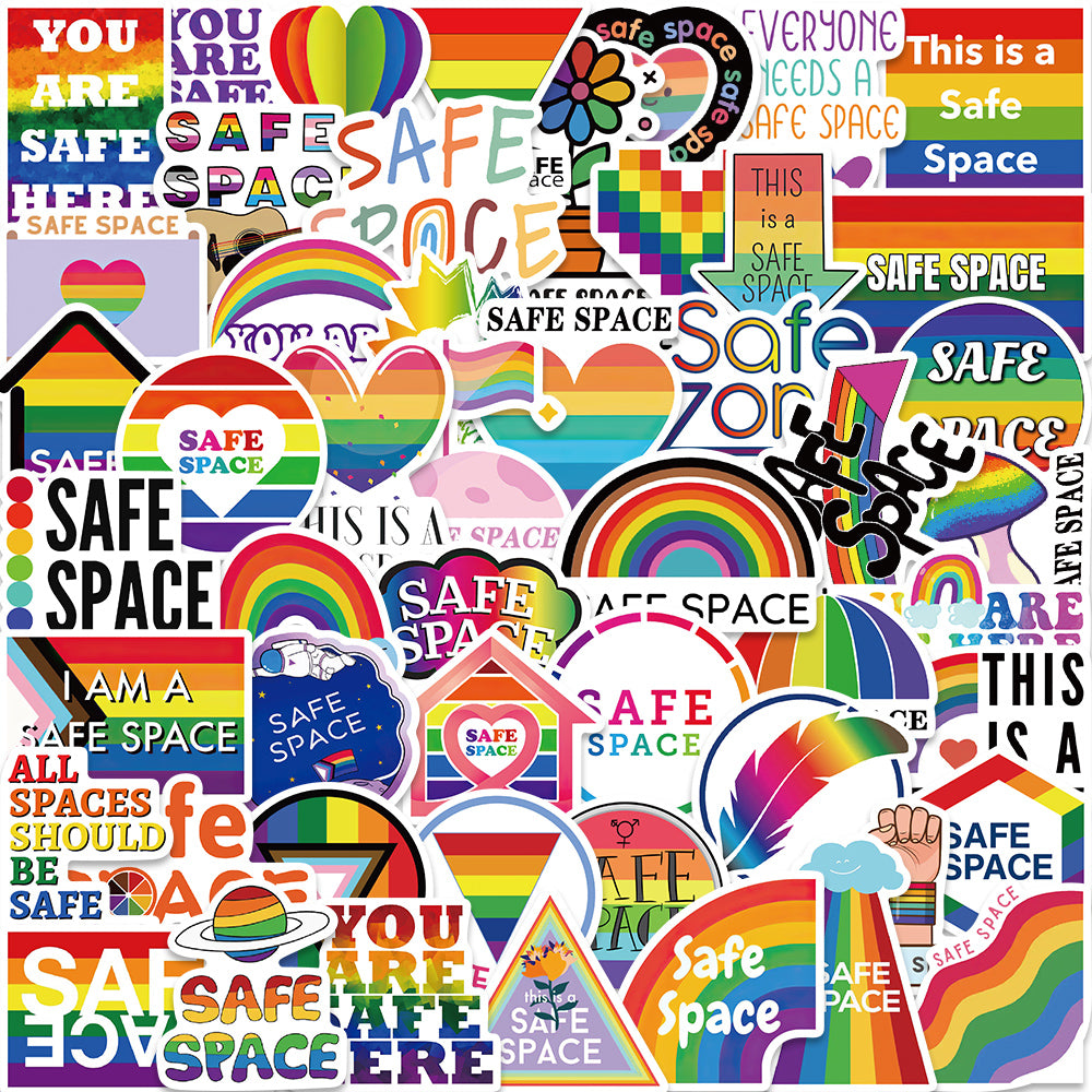 50pcs Safe Space Stickers