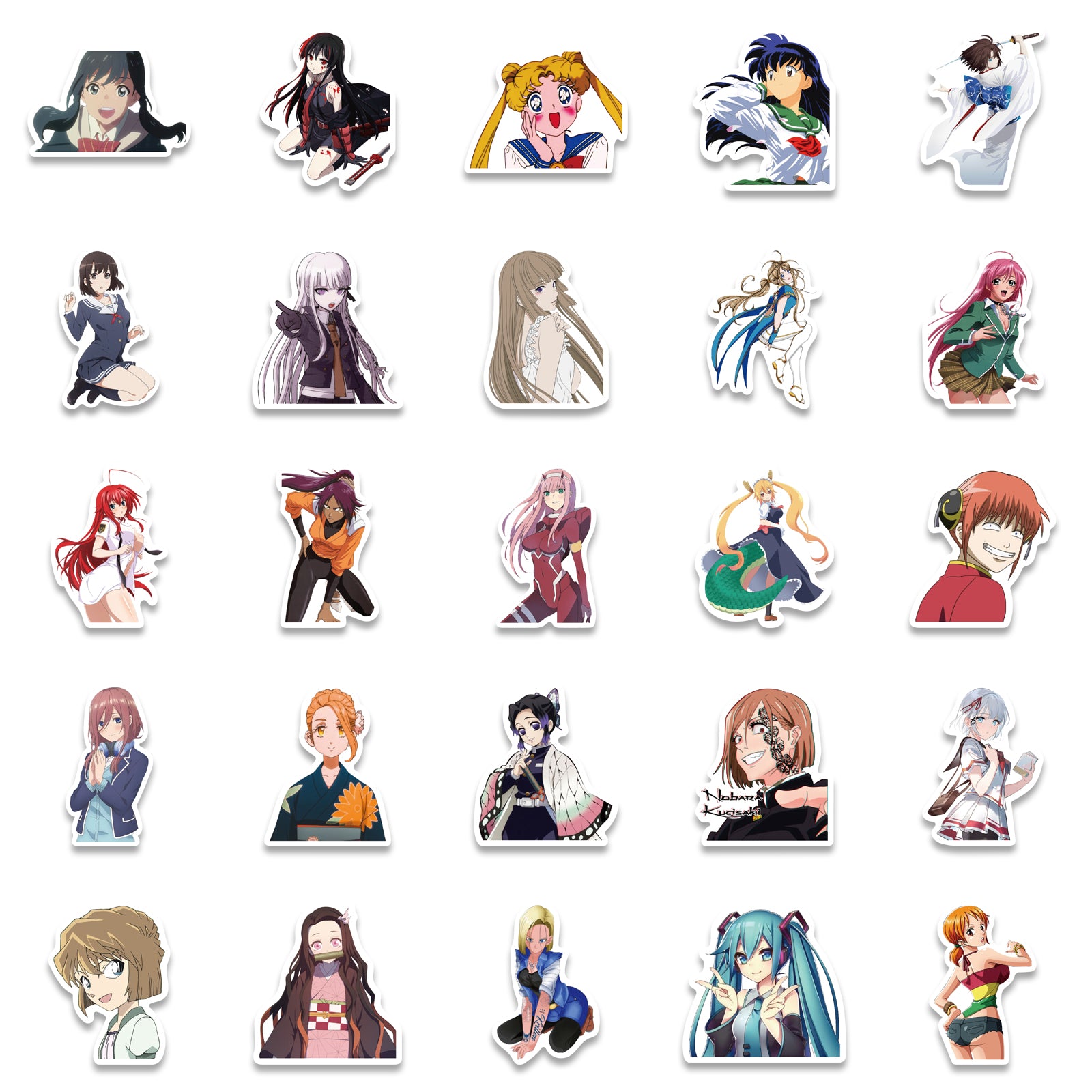 50pcs Anime Girls 2 Stickers – AU Sticker World