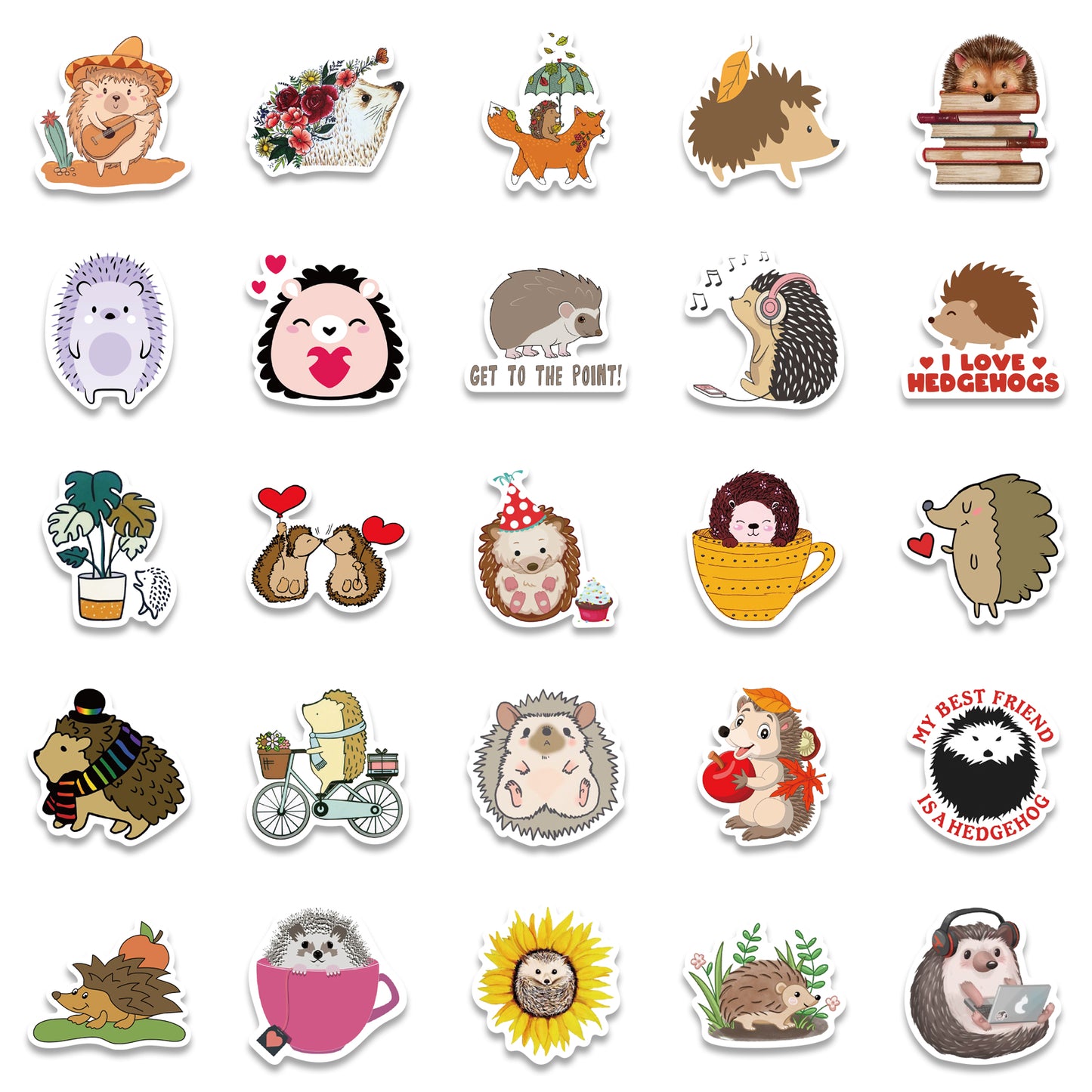 50pcs Hedgehog 1 Stickers