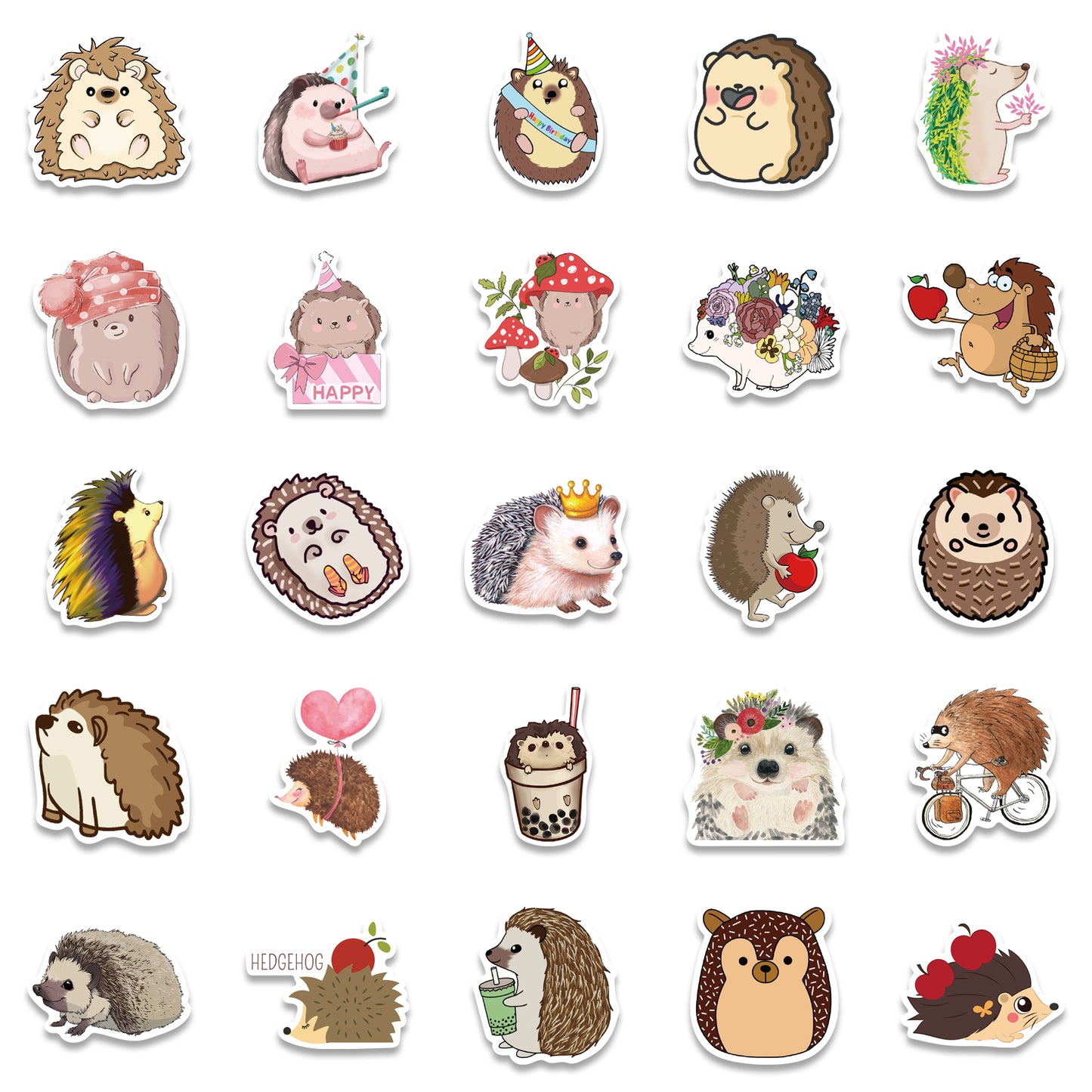 50pcs Hedgehog 1 Stickers