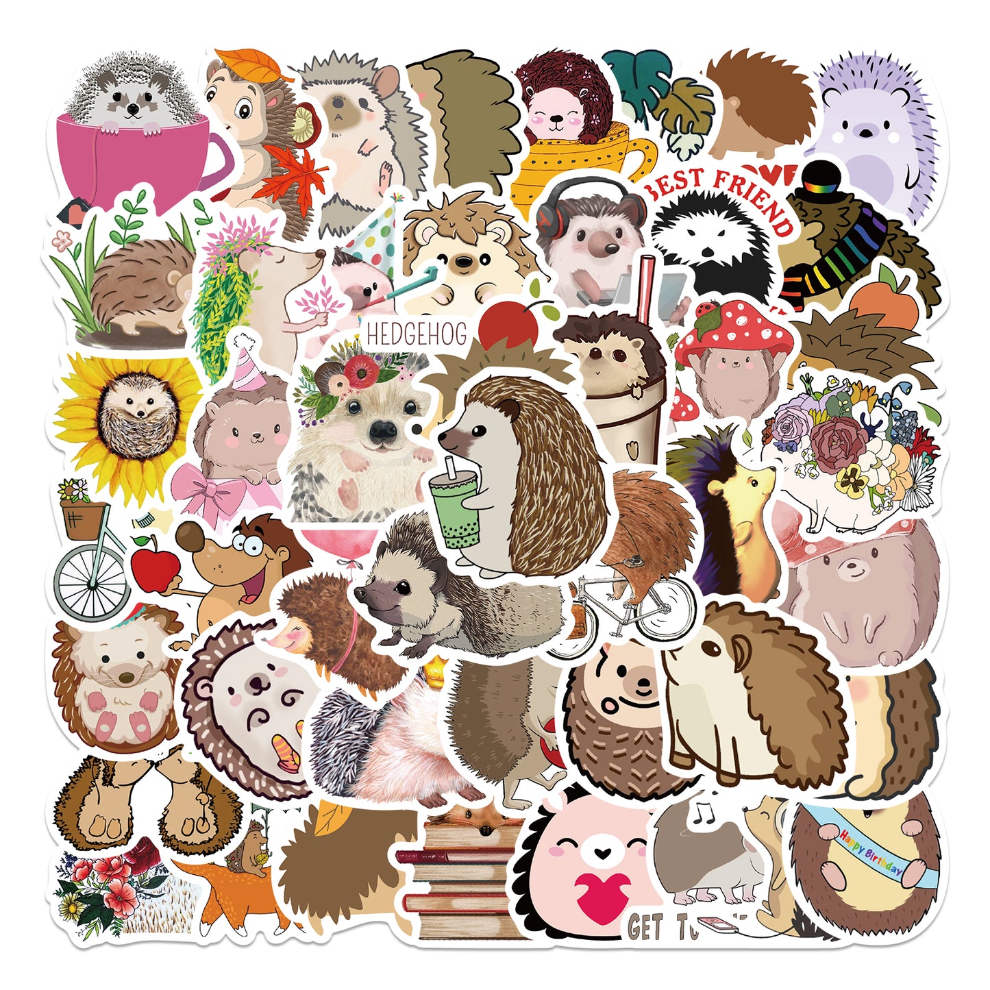 50pcs Hedgehog 1 Stickers