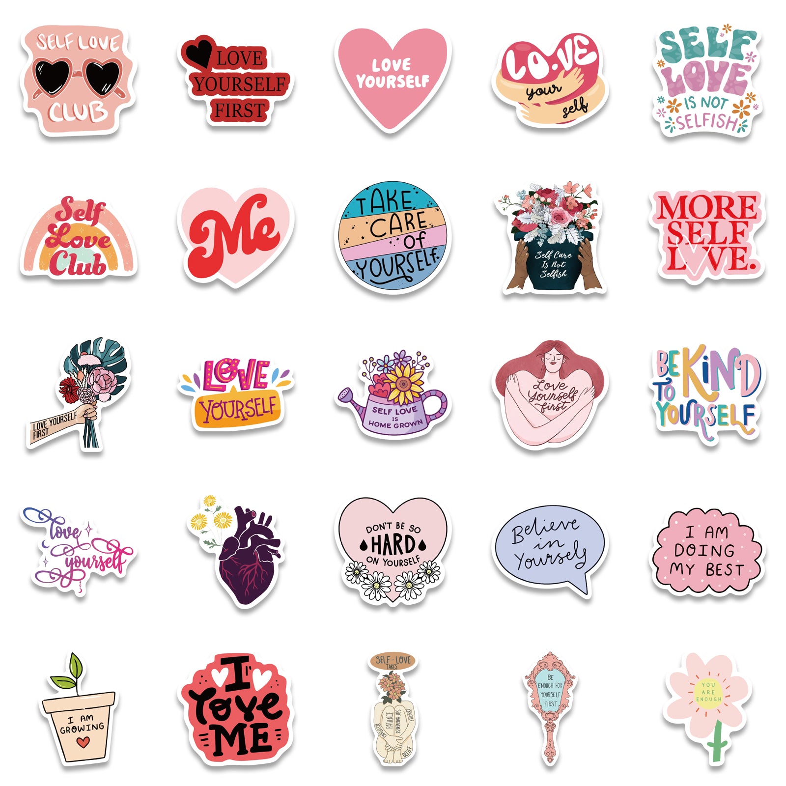 50pcs Self Love Stickers – AU Sticker World