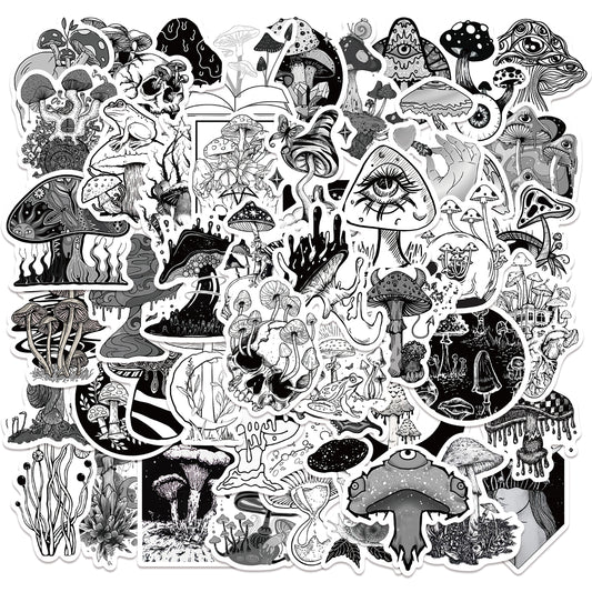 50pcs Gothic Mushroom Stickers