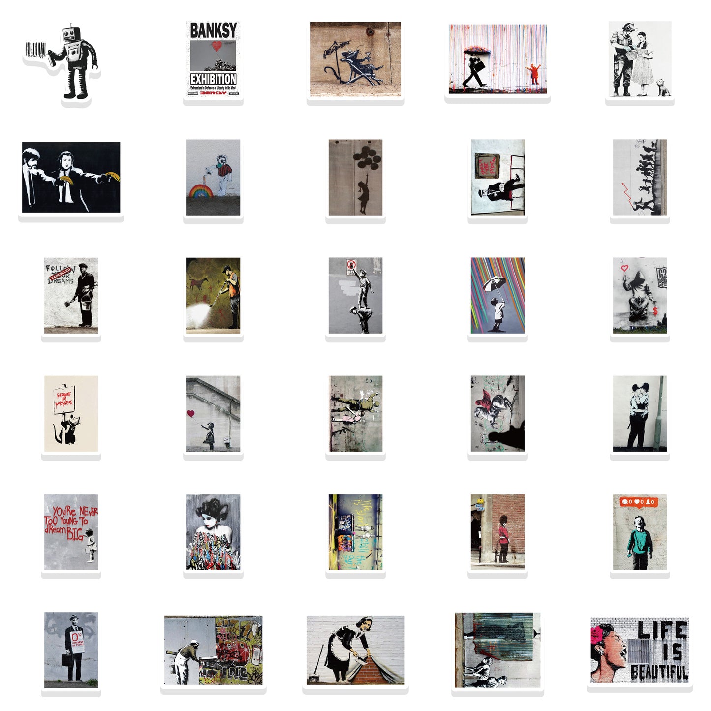 67pcs Banksy Stickers