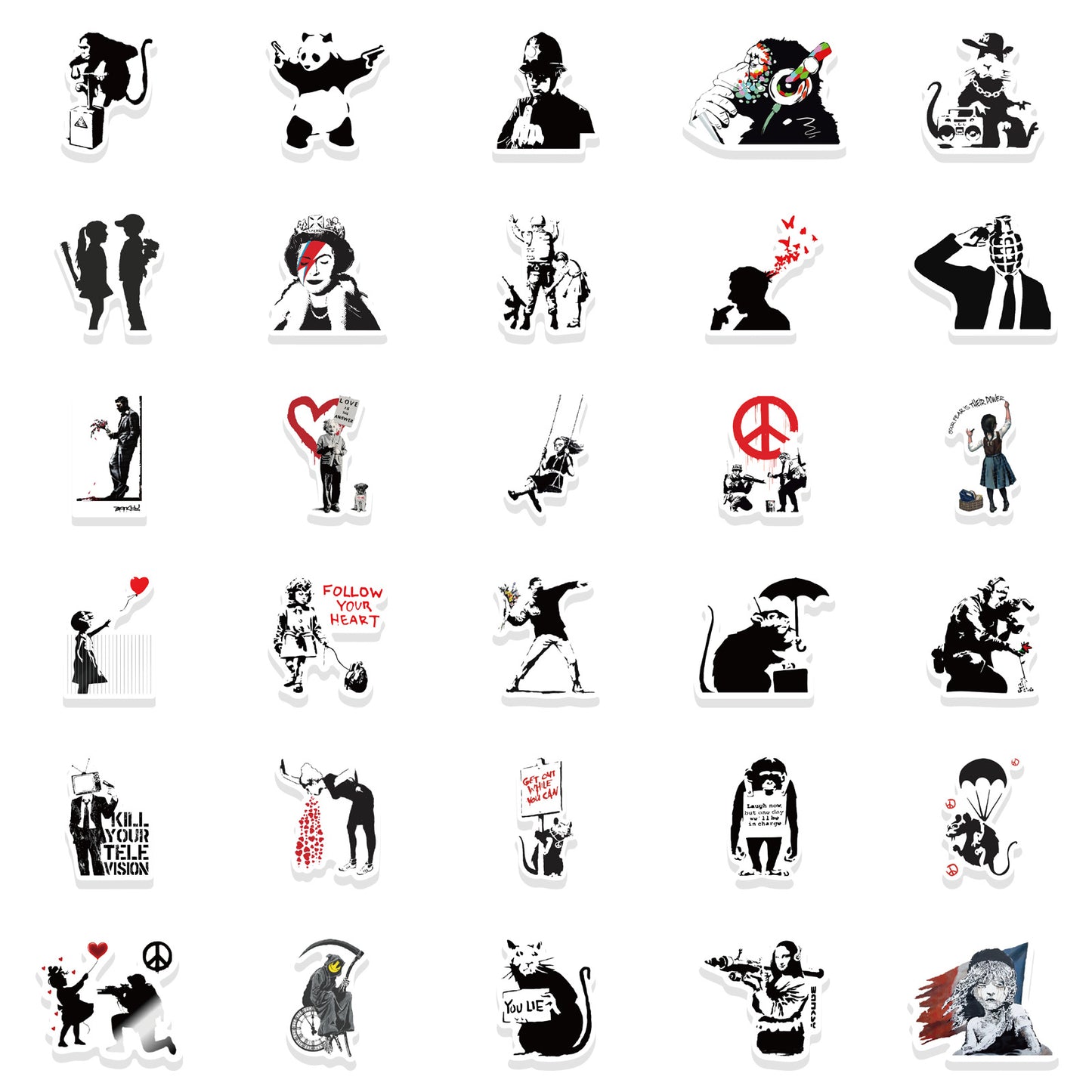 67pcs Banksy Stickers