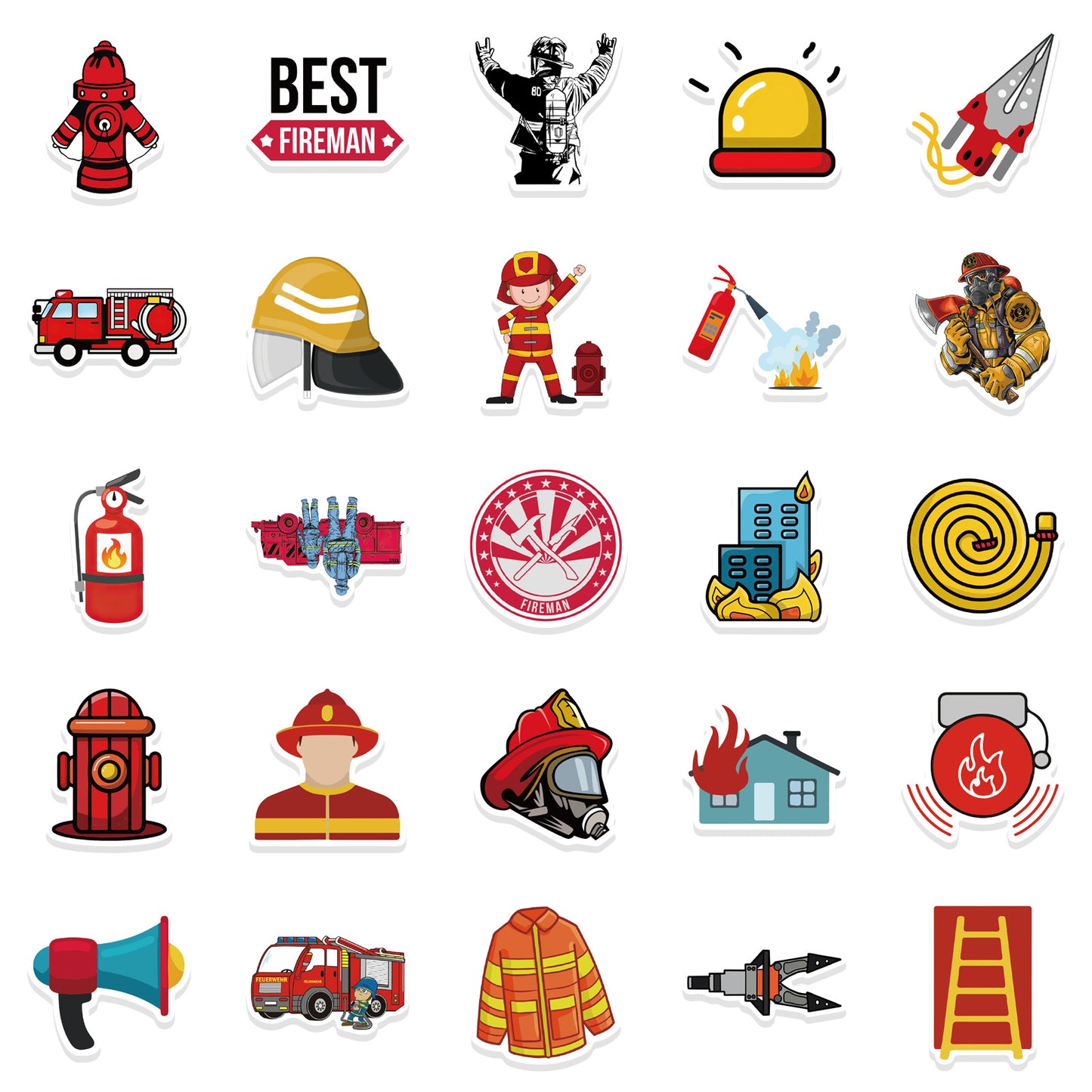 52pcs Fireman Stickers – AU Sticker World