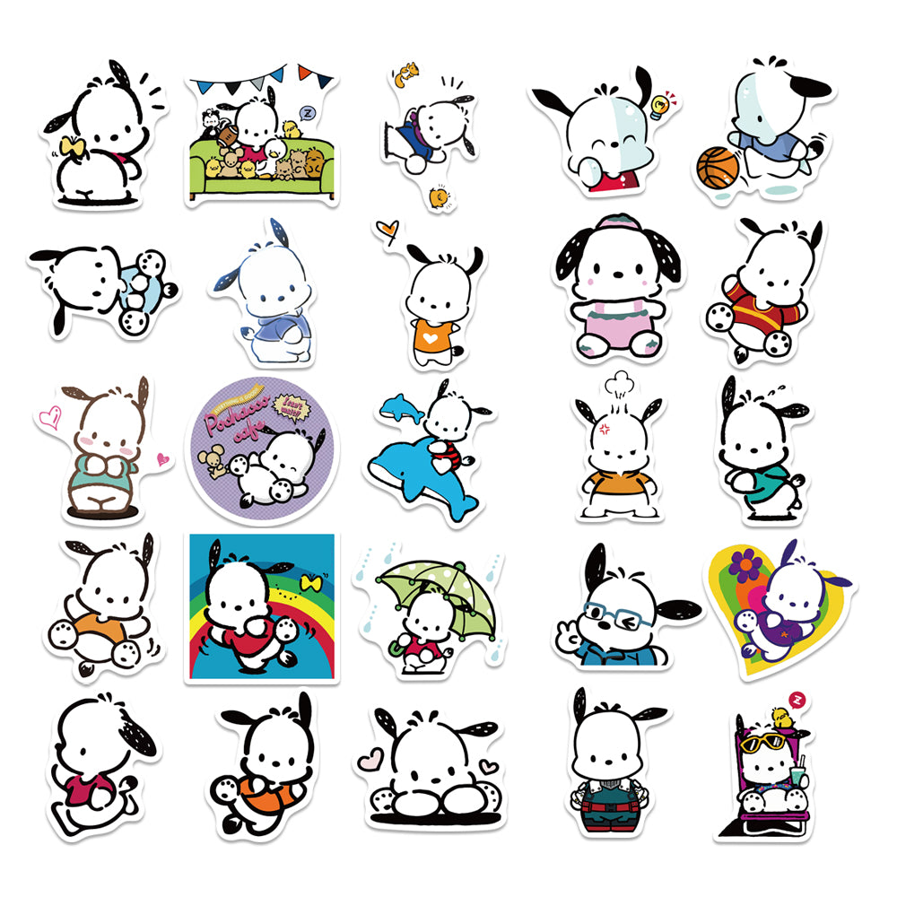 50pcs Pochacco 1 Sanrio Cartoon Pochamii Stickers