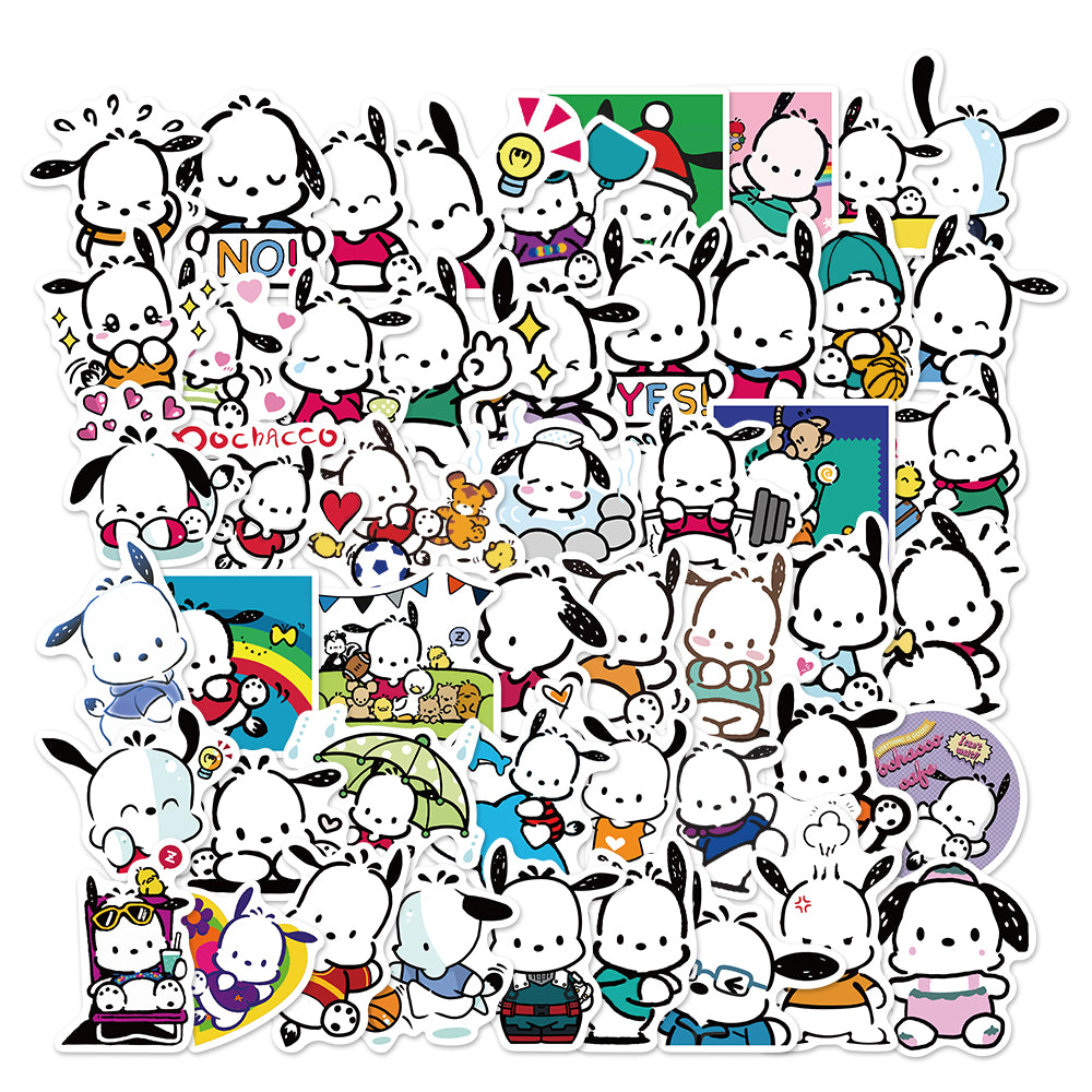 50pcs Pochacco 1 Sanrio Cartoon Pochamii Stickers