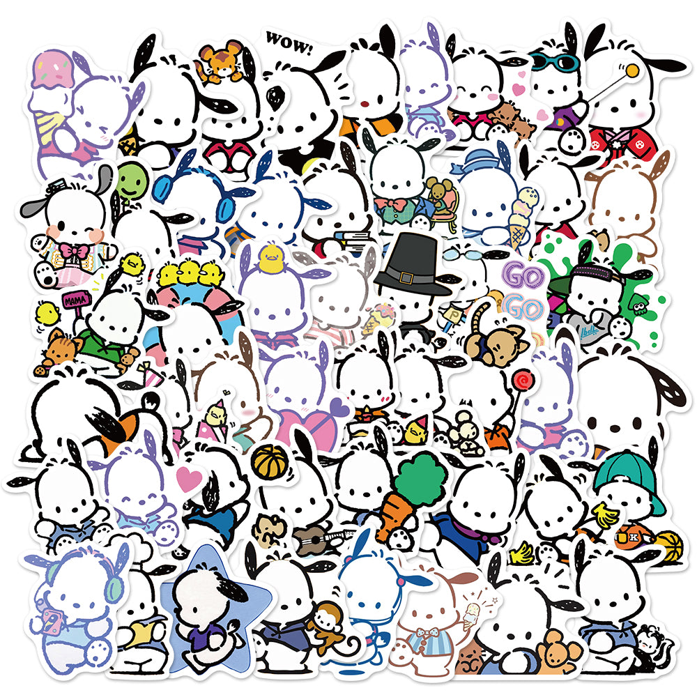 50pcs Pochacco 2 Sanrio Cartoon Pochamii Stickers