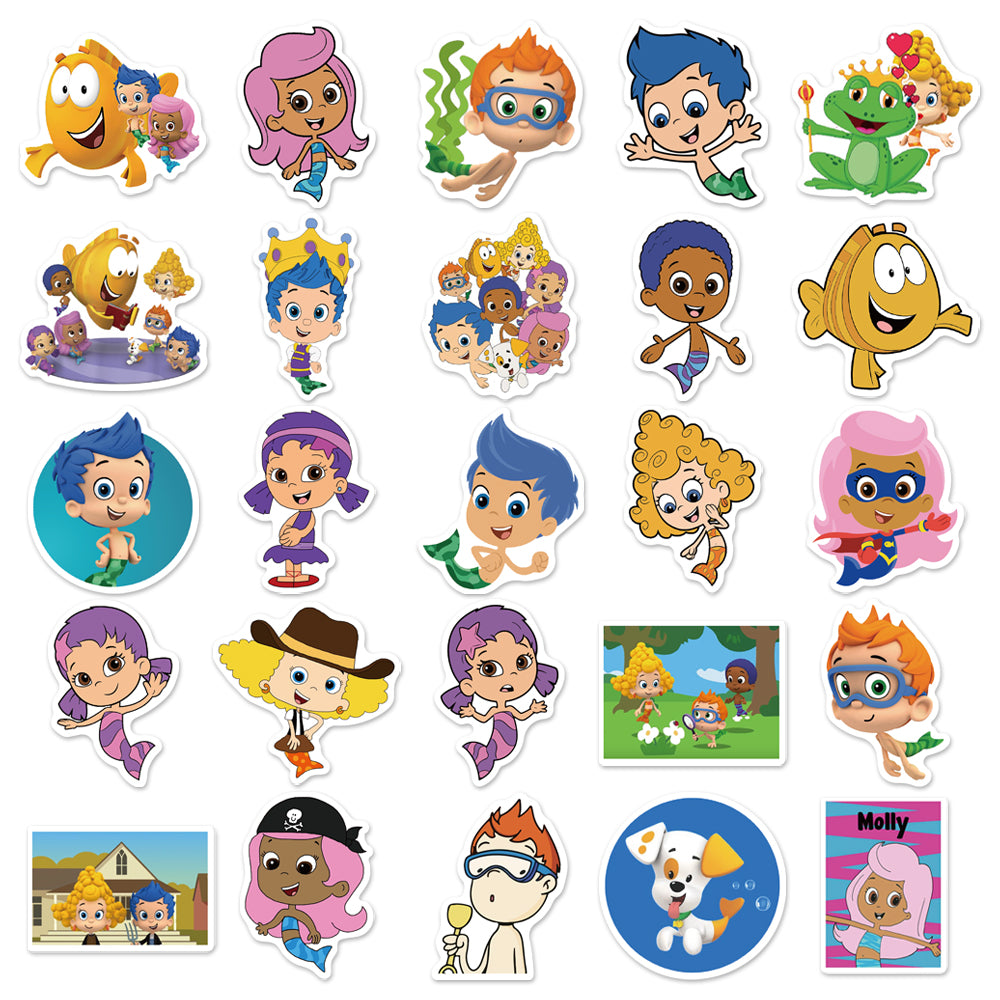 50ocs Bubble Guppies 1 Kids Cartoon Stickers