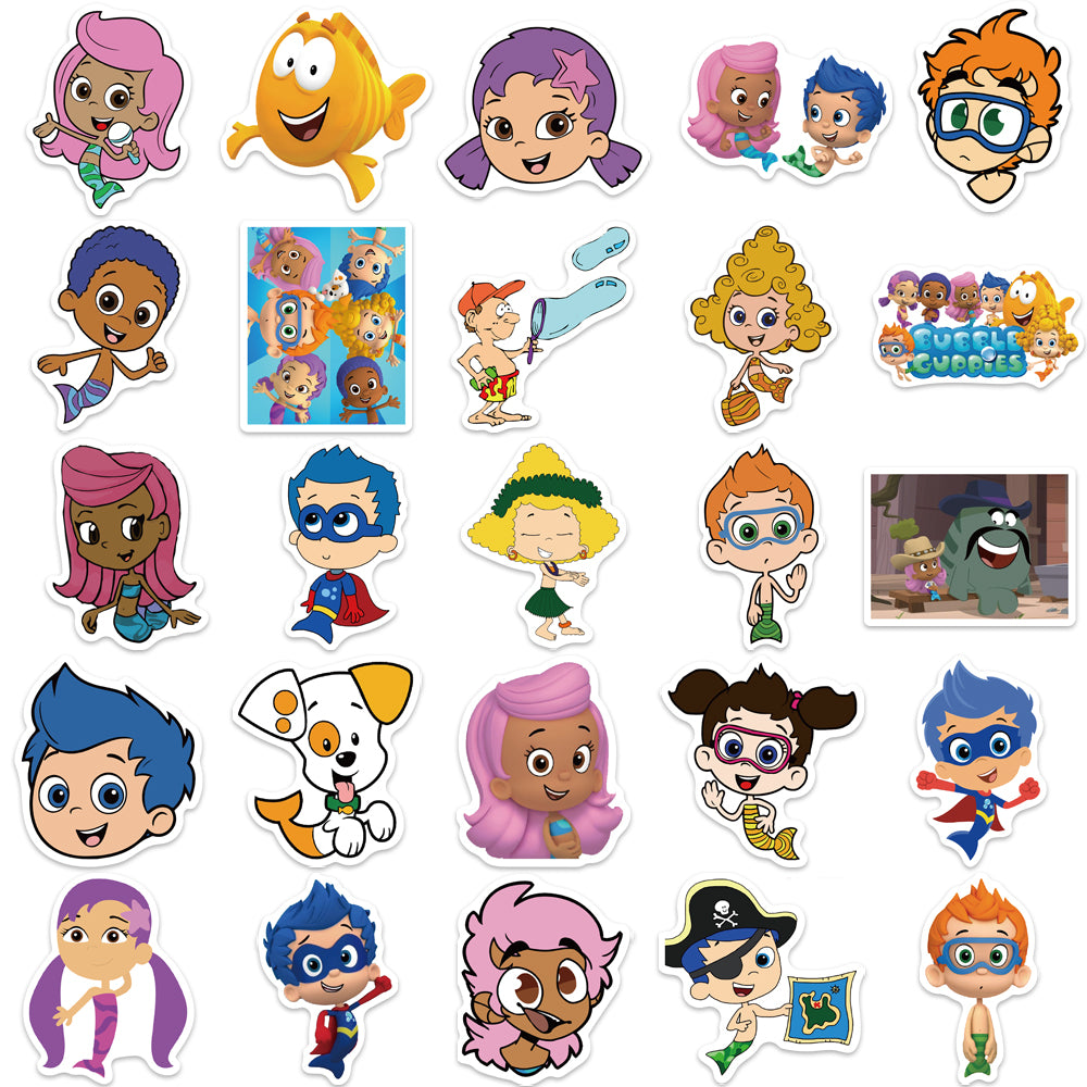 50ocs Bubble Guppies 1 Kids Cartoon Stickers